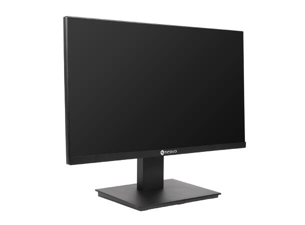 22" LED monitor, 1920x1080 VGA/HDMI/DisplayPort, 2 høyttalere