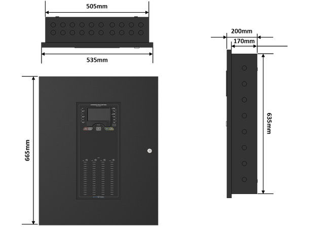 Adresserbar brannalarmsentral -10 porter Zeta Multiloop