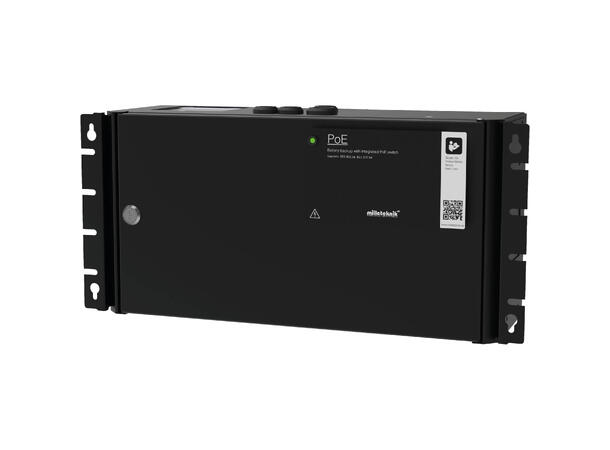 PoE switch batteribackup - 4 til 8 PoE plass til 4x7Ah batteri (medfølger ikke)