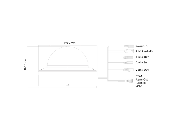 IP Dome 8MP, IP67, 2,8-12mm, IR(40m) Provision, D/N, 12VDC/PoE, 7,4W, MZ