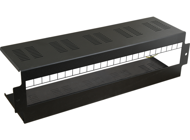 Skap for 19" rack - med DIN skinne 444 x 131 x 162 mm