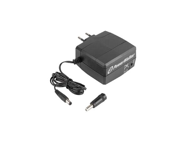 12V 1A adapter med backup - 2,6Ah