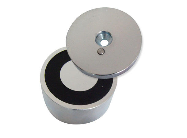 250kg utenpåliggende magnetlås, rund Rustfri, IP54