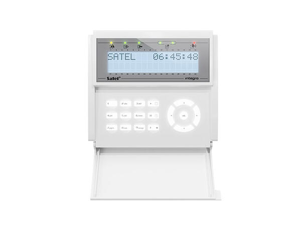 LCD tastatur til Integra med lokk med kortleser, hvitt display