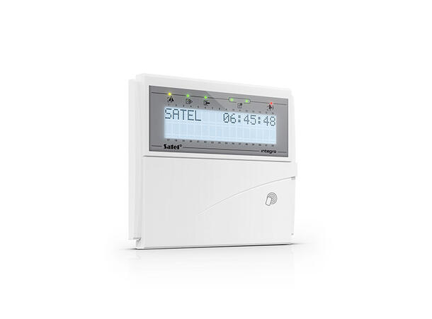 LCD tastatur til Integra med lokk med kortleser, hvitt display