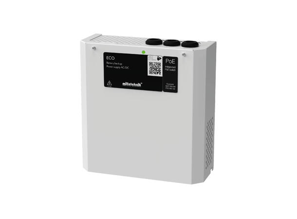 PoE injector med batteribackup - 1 PoE plass til 1x7Ah batteri (medfølger ikke)
