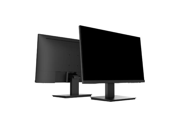 24" LED monitor, 1920x1080 VGA/HDMI/DisplayPort, 2 høyttalere
