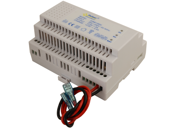 DIN skinne strømforsyning - 5A, 12VDC Pulsar - med batterilader