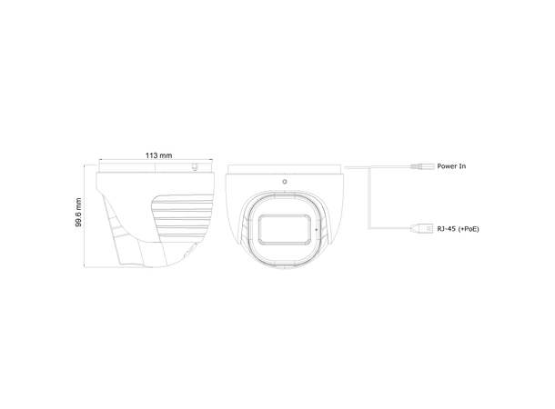 IP Dome 8MP, IP67, 2,8-12mm, IR(40m),WDR Provision D/N, 12VDC/PoE, 11,5W
