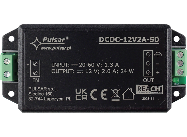 Stepdown modul - 8-28VDC  til 4,5-19VDC 2A