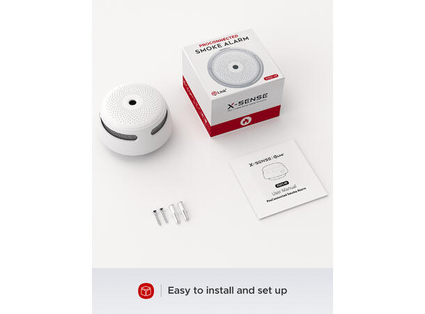 Trådløse røykvarsler med hub - pakke 5 års utskiftbart batteri