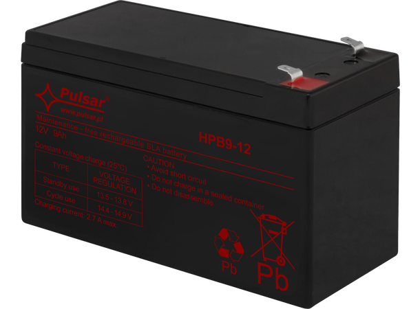 Blybatteri, 12V, 9Ah - 5-8 år