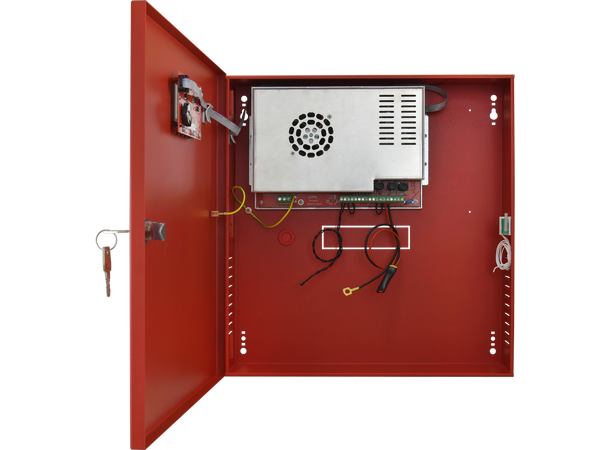EN54 Strømforsyning i skap,24Vdc,10A LCD 2x17Ah (ikke inkl.)