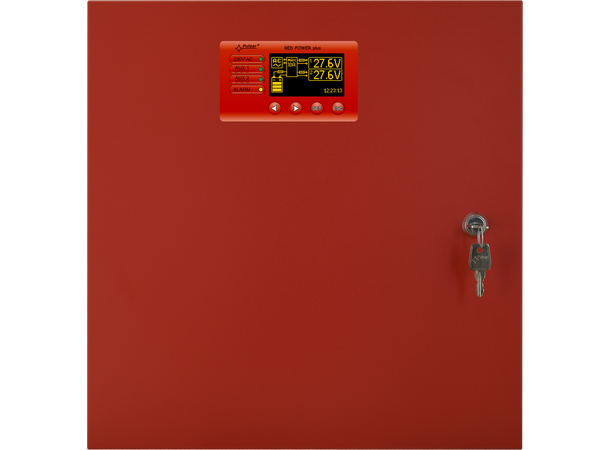 EN54 Strømforsyning i skap,24Vdc,10A LCD 2x17Ah (ikke inkl.)