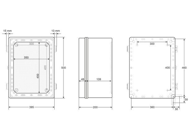 Plastkabinett 500x400x200 - IP66