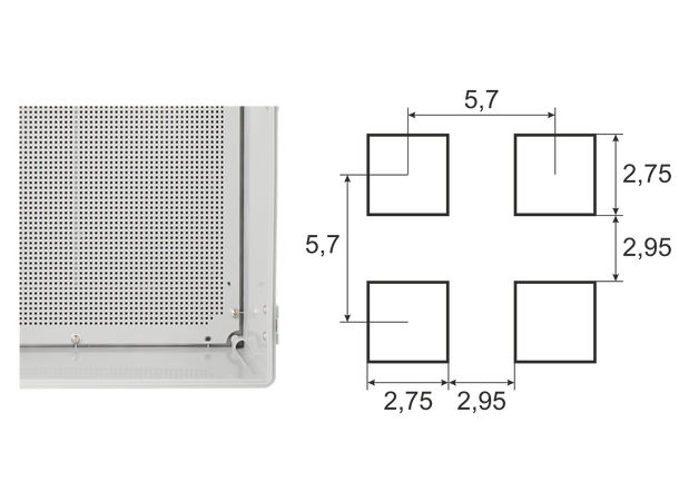Plastkabinett 600x400x220 - IP66