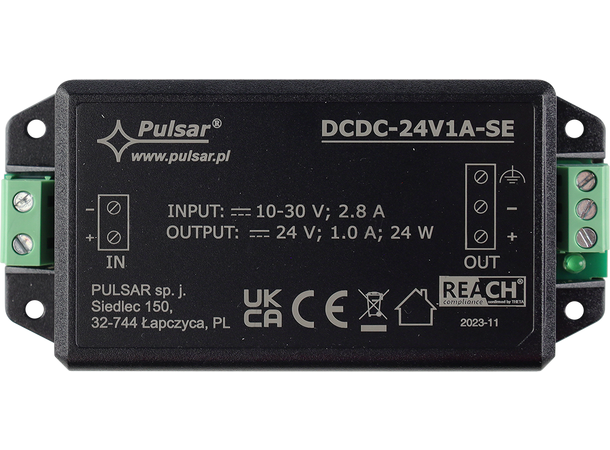 Step up/down - 10-30VDC  til 24VDC -1A