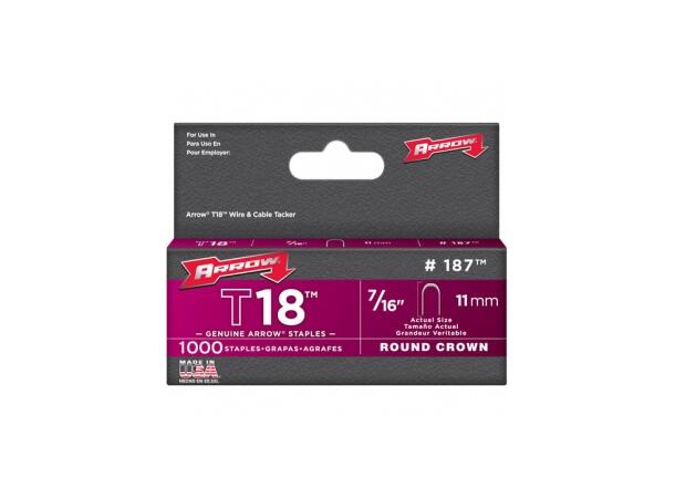Stifter til T18 - 11mm - blank - 1000stk Arrow