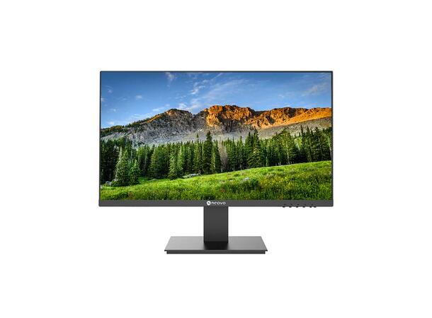24" LED monitor, 1920x1080 VGA/HDMI/DisplayPort, 2 høyttalere