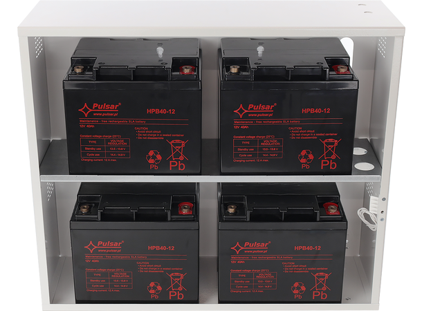 Batteriskap for 2x65Ah batteri 535 x 460 x 173 mm