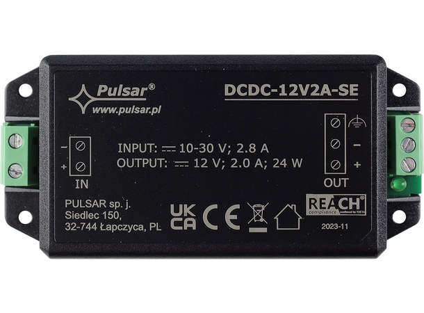 Step up/down - 10-30VDC  til 12VDC -2A
