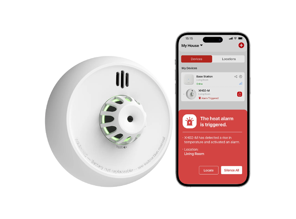 Trådløs varmedetektor 7-10  års batteri