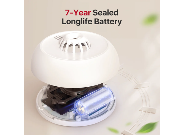 Trådløs varmedetektor 7-10  års batteri