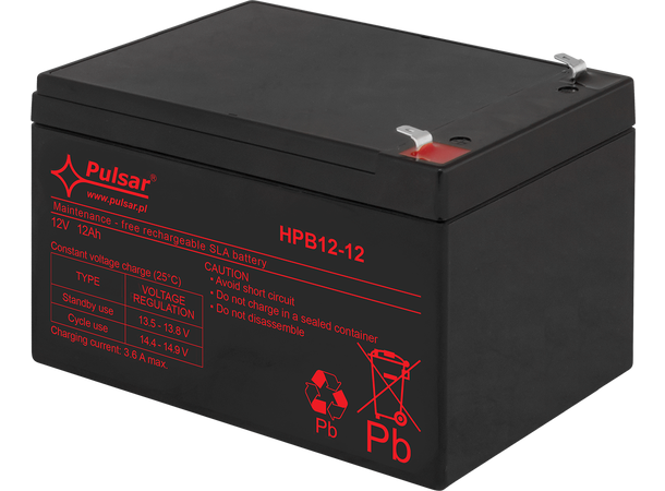 Blybatteri, 12V, 12Ah - 5-8 år