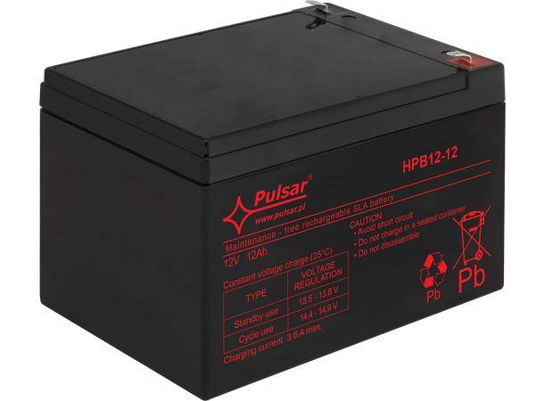 Blybatteri, 12V, 12Ah - 5-8 år