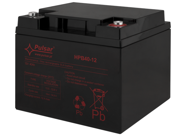 Blybatteri, 12V, 40Ah - 5-8 år