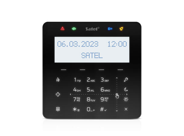 LCD betjeningspanel med kortleser - sort MiFare