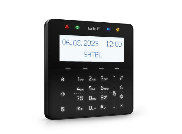 LCD betjeningspanel med kortleser - sort MiFare