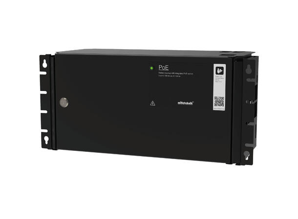 PoE switch batteribackup - 4 til 12 PoE plass til 4x14Ah batteri(medfølger ikke)