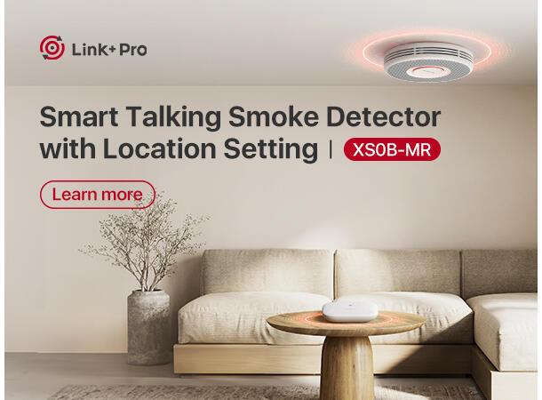 Trådløs røykvarsler med talevarsling