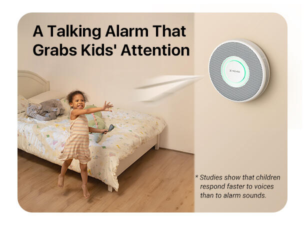 Trådløs røykvarsler med talevarsling