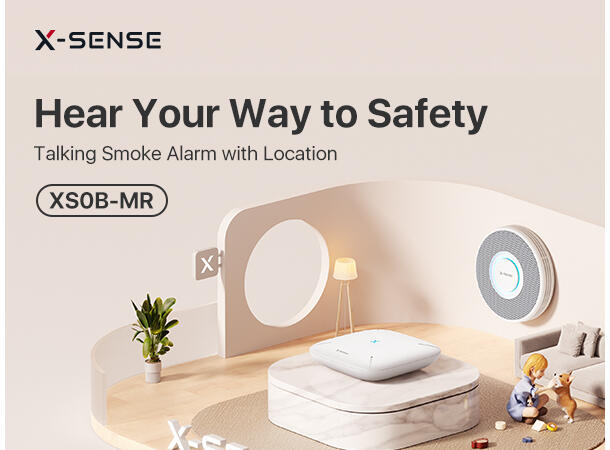 Trådløs røykvarsler med talevarsling