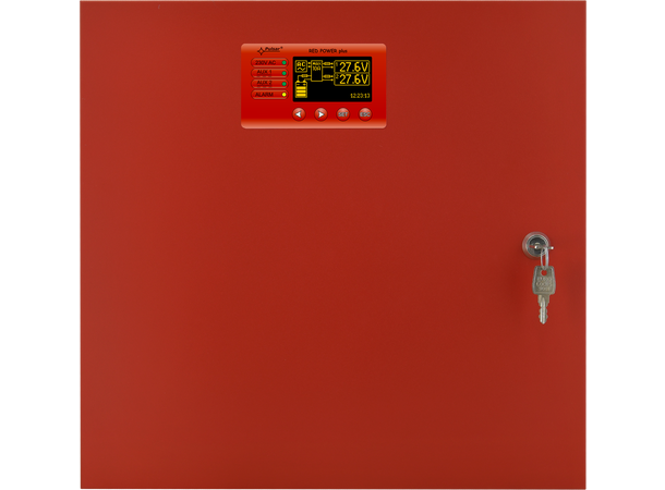 EN54 Strømforsyning i skap,24Vdc,10A LCD 2x40Ah (ikke inkl.)