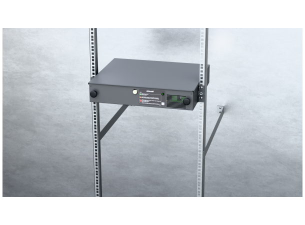 Strømforsyning for rack, 24Vdc, 10A -2HE plass til 2x20A batteri (medfølger ikke)