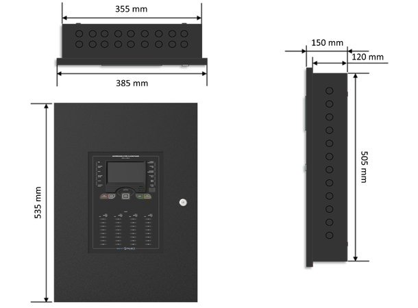 Adresserbar brannalarmsentral - 6 porter S250 enheter, USB, IP