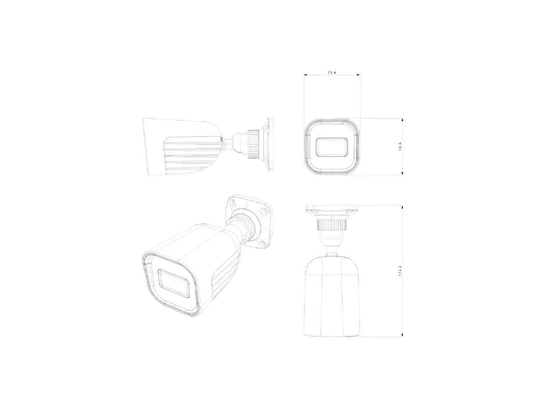 IP Bullet 4MP, IP67, 2,8mm, IR(20m), WDR Provision, D/N, 12VDC/PoE, 5,4W