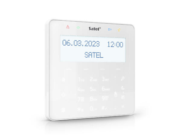 LCD betjeningspanel med kortleser - hvit MiFare