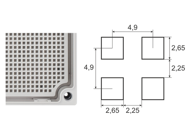 Plastkabinett 170x170x110 - IP66