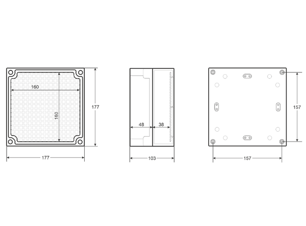 Plastkabinett 170x170x110 - IP66