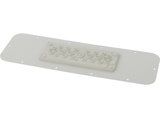 Plate med gummimembran for AWOH kabinett 25 gjennomføringer