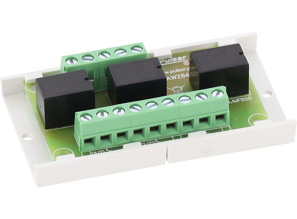 Relémodul for tekniske utganger 10-30VDC, 3 NC/NO