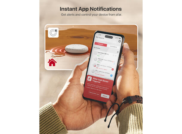Trådløs vanndetektor - 3st