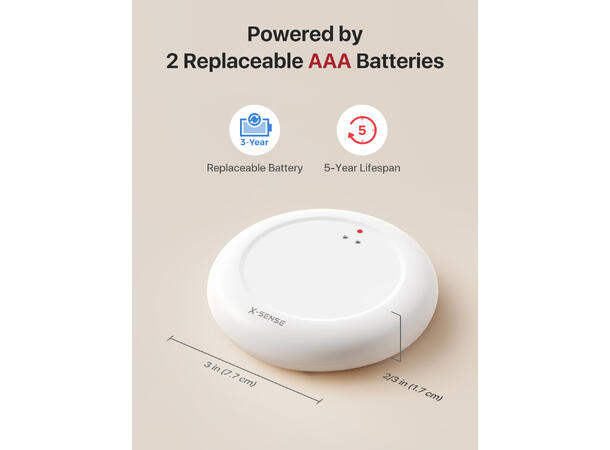 Trådløs vanndetektor - 3st