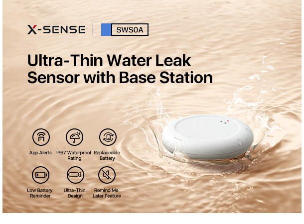 Trådløs vanndetektor - 3st