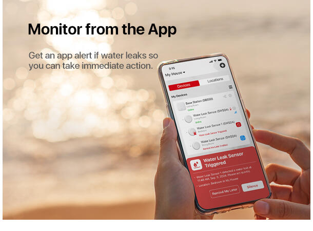 Trådløs vanndetektor - 3st