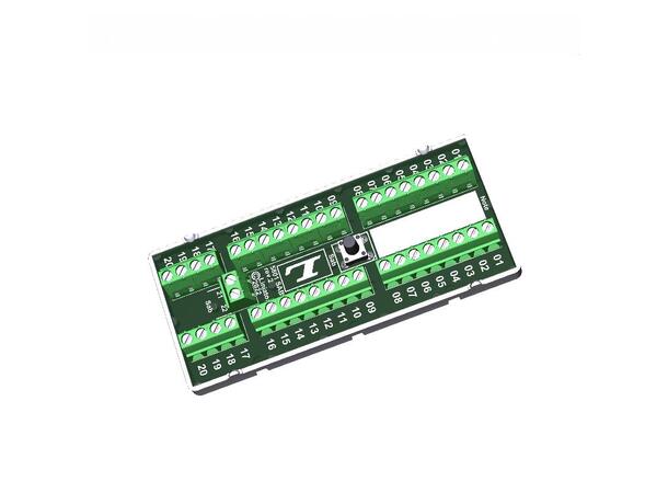 Koblingsmodul med skruterminal - 20 par med sabotasjebryter